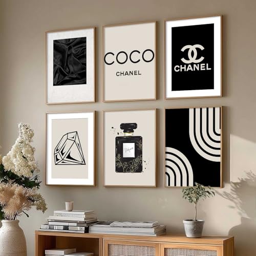 Image of kotart - Fashion Brand Coco Poster with Frame for Bedroom Living Room | Salon Poster Wall Decor (10x13 inch, B)