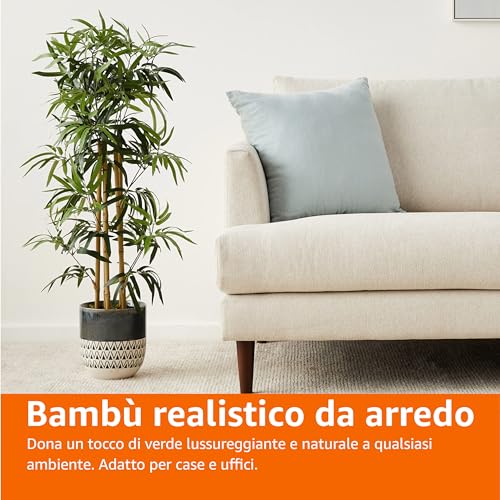 Amazon-Basics-Pianta-di-Bambou-artificiale-con-vaso-in-plastica-Bamboo-100-cm