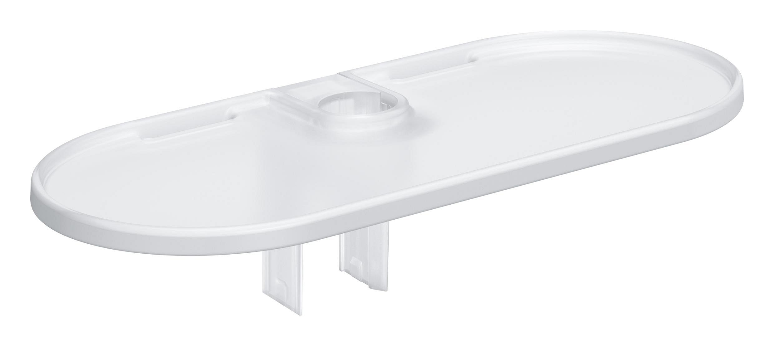 Grohe White Vitalio Universal Quickfix Tray For Vitalio Universal Quickfix Shower Rails Ø 22 Mm, Acrylic, Easy To Fit, 27725001