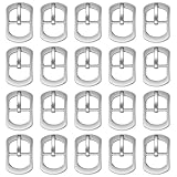 Tweruna 20 PCS Shoe Buckle Replacement, Small Shoe Metal Buckles, Adjustable Slide Buckles for Shoes Bag Leather Belt Backpack Replacement