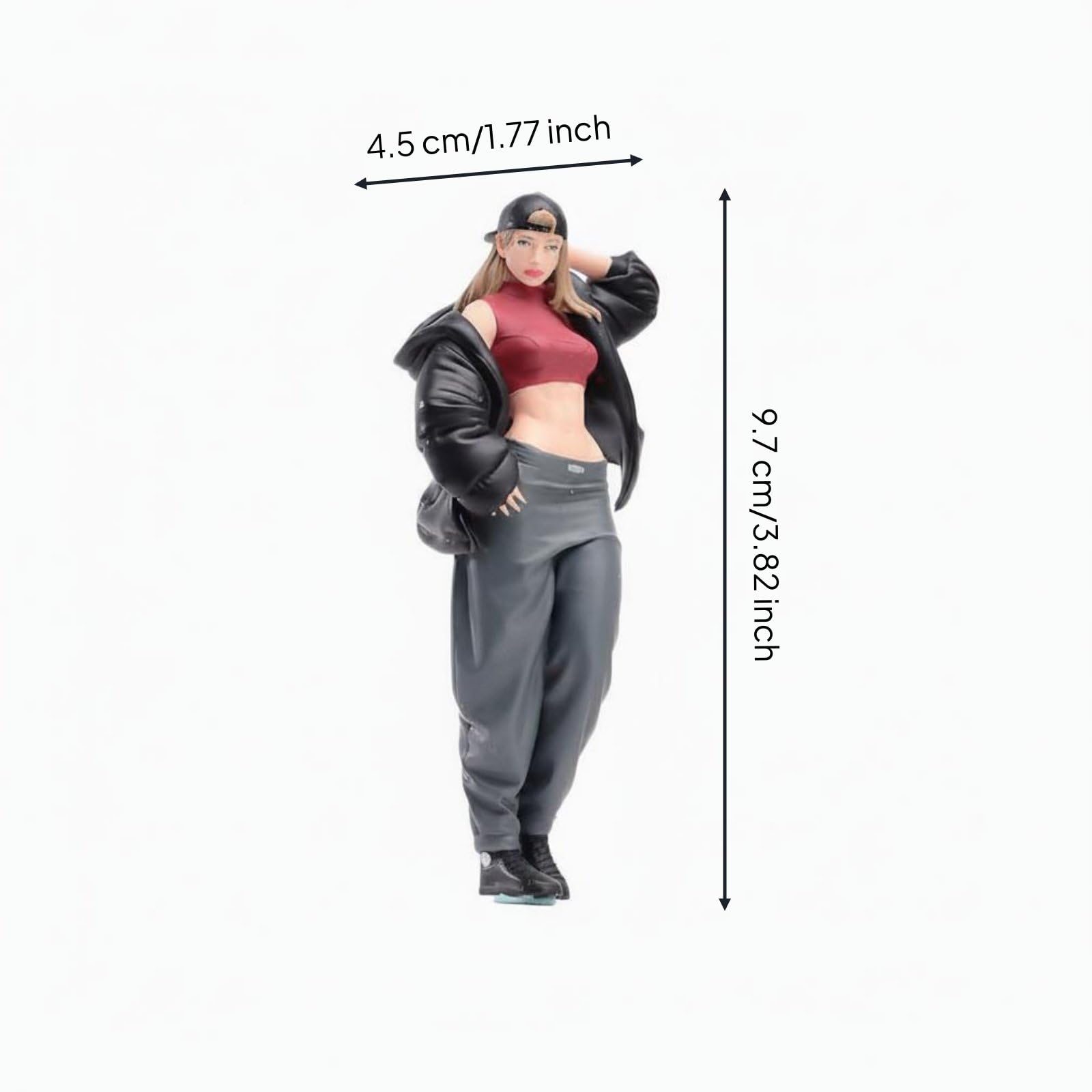 Miniatur Szene Figur Frau Skulptur Sammlerfigur Dekofigur aus Harz mit Sorgfältiger Handbemalung Und Feiner für Büro Schreibtisch Wohnzimmer Regal Hobby Vitrine, 1/18