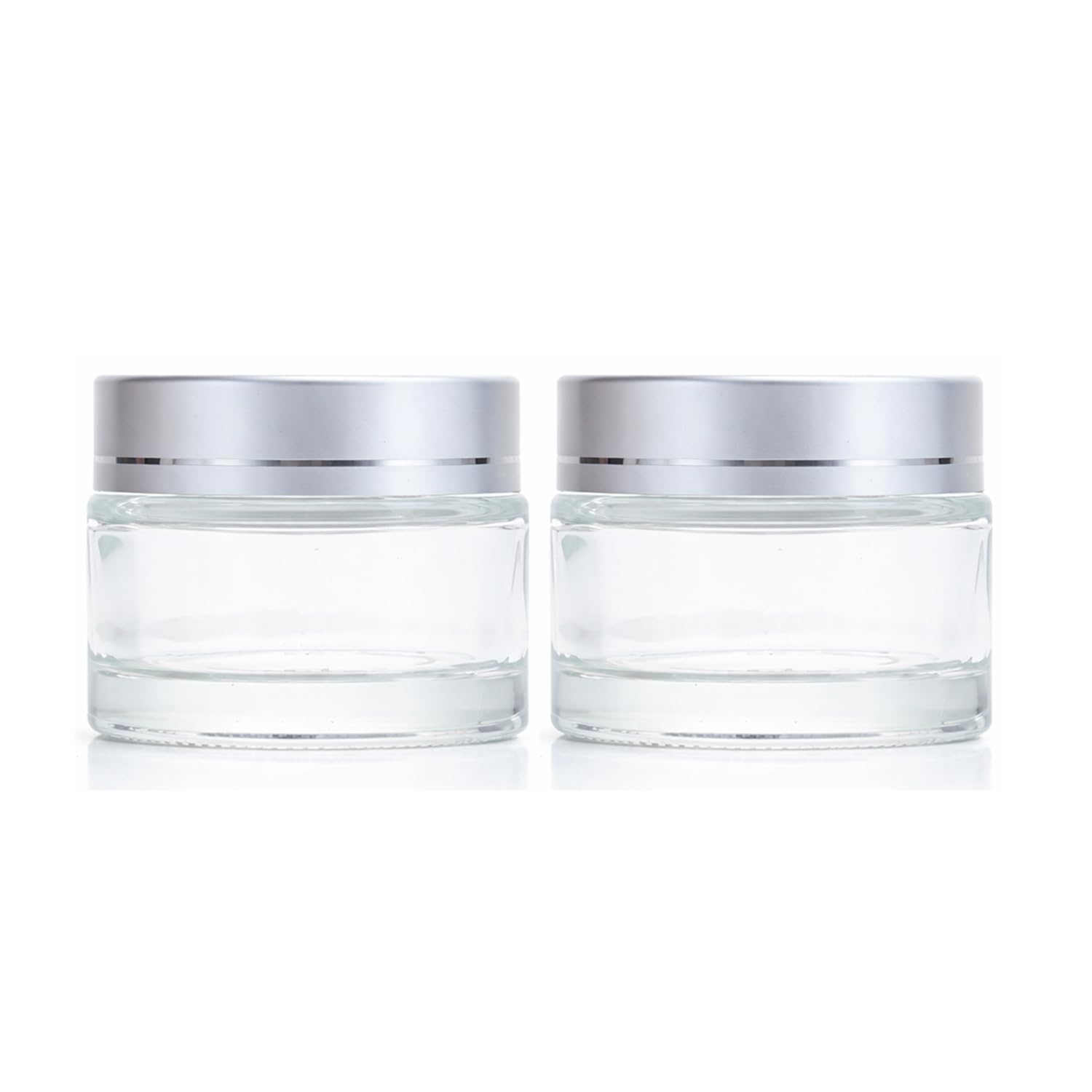 Amazon.co.jp: 2パック 60g/2オンス クリアガラス化粧品ジャー