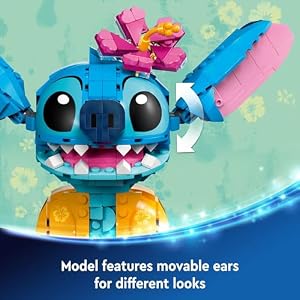 LEGO Disney Stitch Toy Building Kit, Disney Toy for 9 Year Old Kids, Buildable Figure with Ice Cream Cone, Fun Gift for Girls, Boys and Lovers of the Hit Movie Lilo and Stitch, 43249 — photo 3 of 6