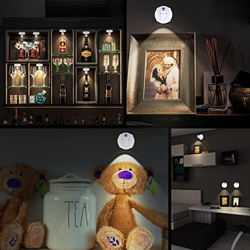 LEASTYLE Wireless Spot Lights Battery Operated Picture Lights Mini Accent Lights Indoor Dimmable LED Spotlight with Remote Stick on Anywhere Rotatable Wall Light(2 Pack) - Image 6