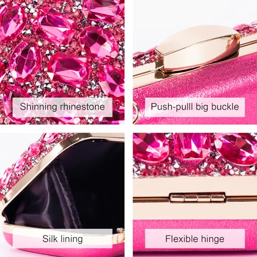 Image of Gemstone Clutch Purse, Rhinestone Purse | Evening Clutch for Women Wedding Party, Crystal Evening Bag for Women Evening