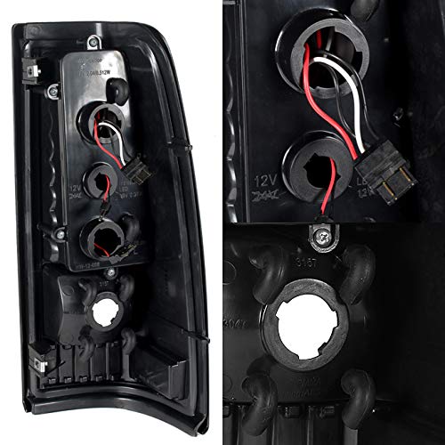 AKKON - For 03-06 Chevy Silverado 04-06 GMC Sierra Pickup Truck Red Clear G2 LED Tail Lights Brake Lamps Pair