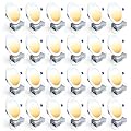 Ensenior 24 Pack 6 Inch LED Recessed Ceiling Light, Dimmable, 2700K-5000K 5CCT, 1050LM 12W 120V, High Brightness Canless Wafer Downlight - ETL&FCC&IC
