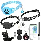 Rastreador GPS para gatos y perros compatible con Apple iOS y Android Google Find My, collar de gato con rastreador sin suscripción para seguimiento de ubicación, etiqueta inteligente Bluetooth mini