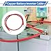 VekAuto 1 Pcs Battery Inverter Cable 10 AWG Gauge 2FT 3/8