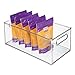 mDesign Deep Plastic Kitchen Storage Organizer Container Bin for Pantry, Cabinet, Cupboard, Shelves, Fridge, or Freezer - Holds Dry Goods, Sauces, Condiments, Drinks, Clear