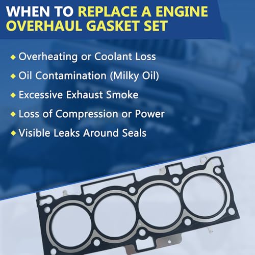 Image of Engine Overhaul Gasket Set Fits for 2011-2014 Genesis Coupe 2.0L, Fits for 2011-2016 Sonata 2.0L, Replace OE 20910-2G00A 209102G00A 20910-2GM03