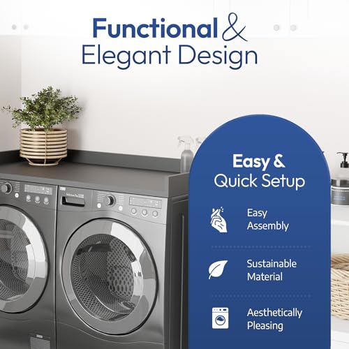 Officesimplius WDCT03 Officesimpli Washer Dryer Countertop W Non-Slip Pads, Made In Usa, Laundry Room Wood Topper thumb #3