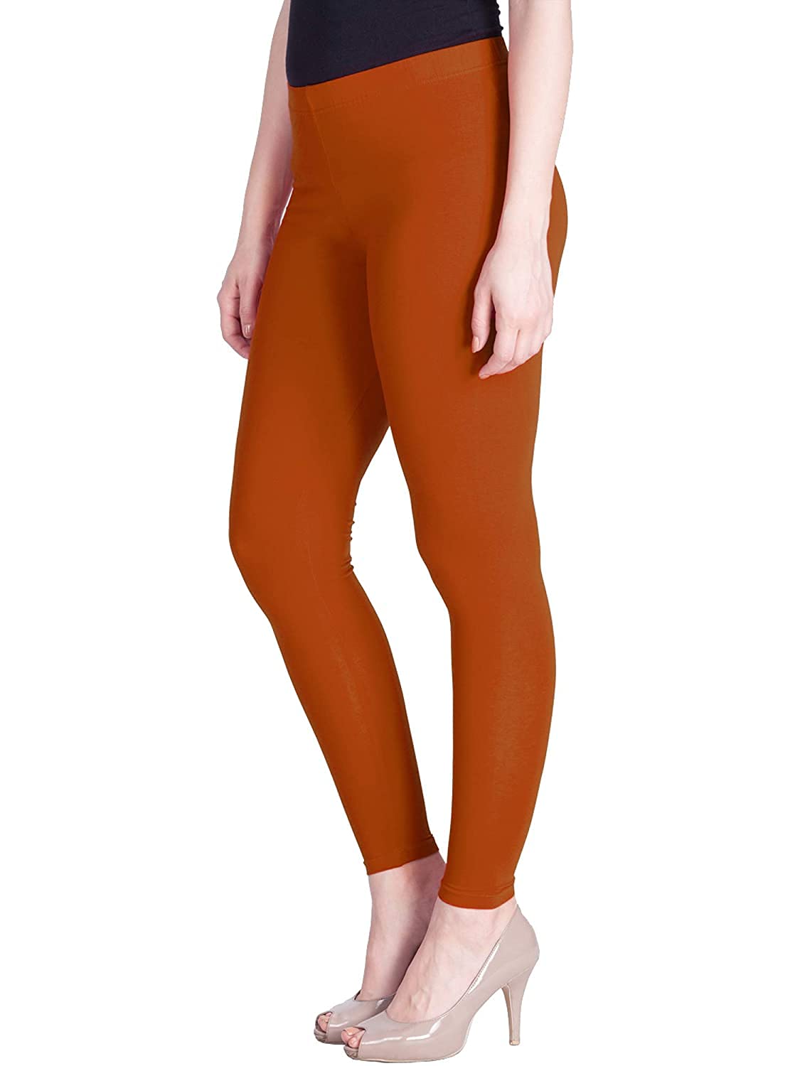 Aara Collections Ultra Soft Cotton Lycra Churidar Solid Skinny Fit Leggings for Womens and Girls-image-49
