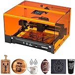 Laser Engraving Machine, L2 Flex 5.5 W with Housing Laser Engraving Machine Included Laser Engraving and Cutting Wood, Metal and Glass Suitable for Beginners (Class 1, 5500mW) (5W)