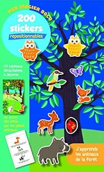 Paperback J'apprend les animaux de la forêt - Mon imagier Docu - 200 stickers repositionnables [French] Book
