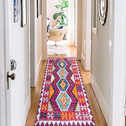 Tapis de couloir géométrique marocain pour sol glissant tapis lavable entrée