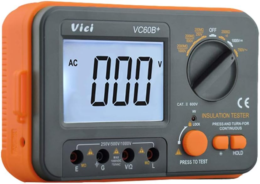 Get Discount Offer VICI Digital Insulation Resistance Tester Megohmmeter Meter Victor VC60B+ with Large LCD Display Get Cheap Price VICI Digital Insulation Resistance Tester Megohmmeter Meter Victor VC60B+ with Large LCD Display