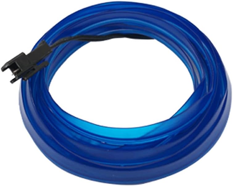 Car Interior Lighting LED Strip Decoration Garland Wire Rope Tube Line Flexible Neon Light with Cigarette Drive (Colour: Blue Size: 3M-USB) (Blue 2M)