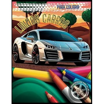 Capa do livro Lindos Carros: Para Colorir