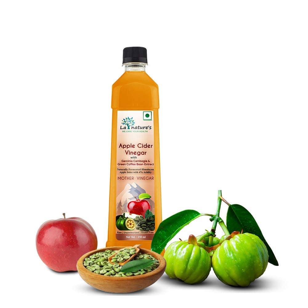 La Nature's Apple Cider Vinegar with Mother with Green Coffee and Garcinia Cambogia Extract for Men and Women - 250 ml (Pack of 1)
