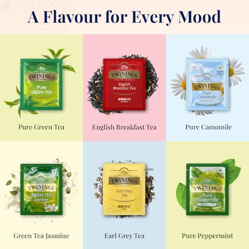 Image of Twinings Assorted Teabags - The Silk Route Collection Gift Set, 36 Pcs Gift Box, 6 Tea Flavors, Earl Grey, English Breakfast, Black & More, Premium Green & Herbal Tea Variety Pack