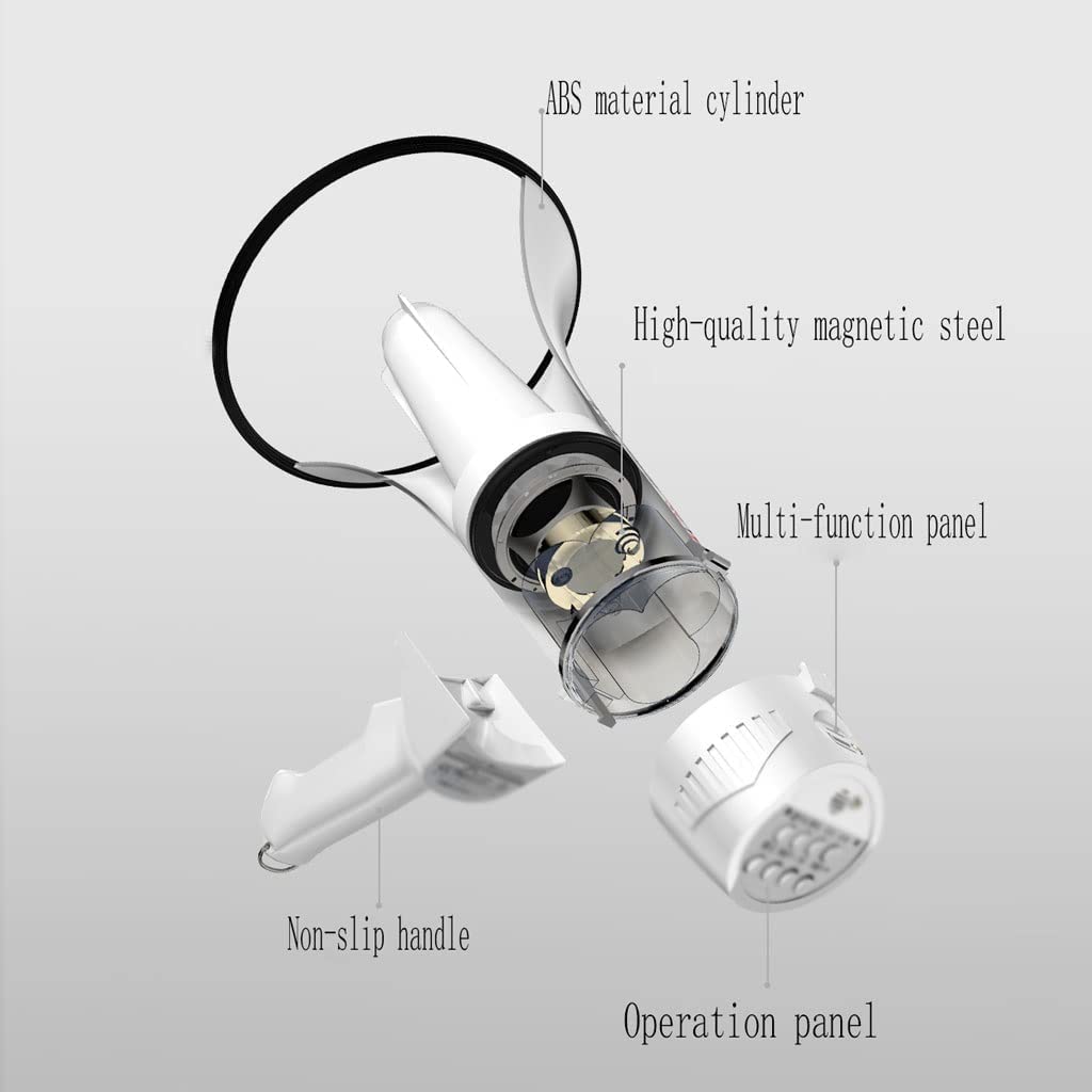 Megáfono de Mano Ligero de 30 vatios, megáfono con Altavoz, megáfono Potente, Volumen Ajustable para Ejercicios de Seguridad y micrófono