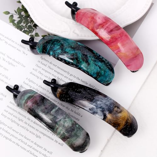 Pinzas para cabello curvadas francesas 6 piezas multicolor miniatura 6