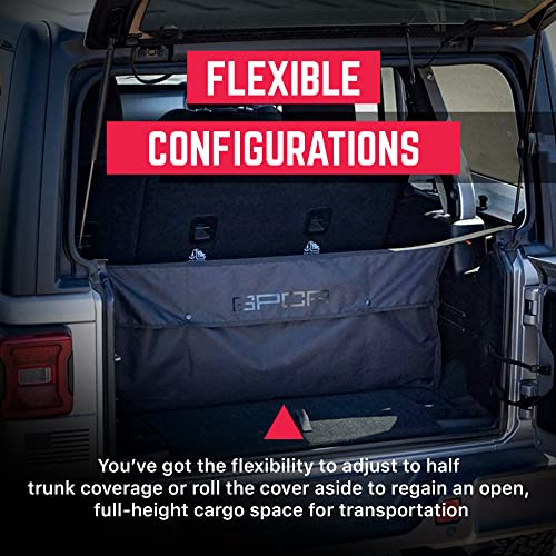 Image of GPCA Cargo Cover for Jeep Wrangler 2018-2026, JL 4-Door Softtop Reversible