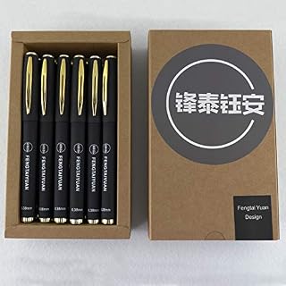 Fengtaiyuan 038P18, Ultra Fine 0.38mm, Gel Ink Rollerball Pens, Black Ink, Writing Smooth