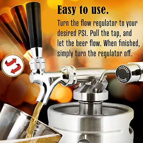 G Francis Keg with Keg Regulator and Beer Dispenser, 128 oz – Portable Keg Draft Beer Dispenser, Portable Beer Dispenser - Thumbnail 6