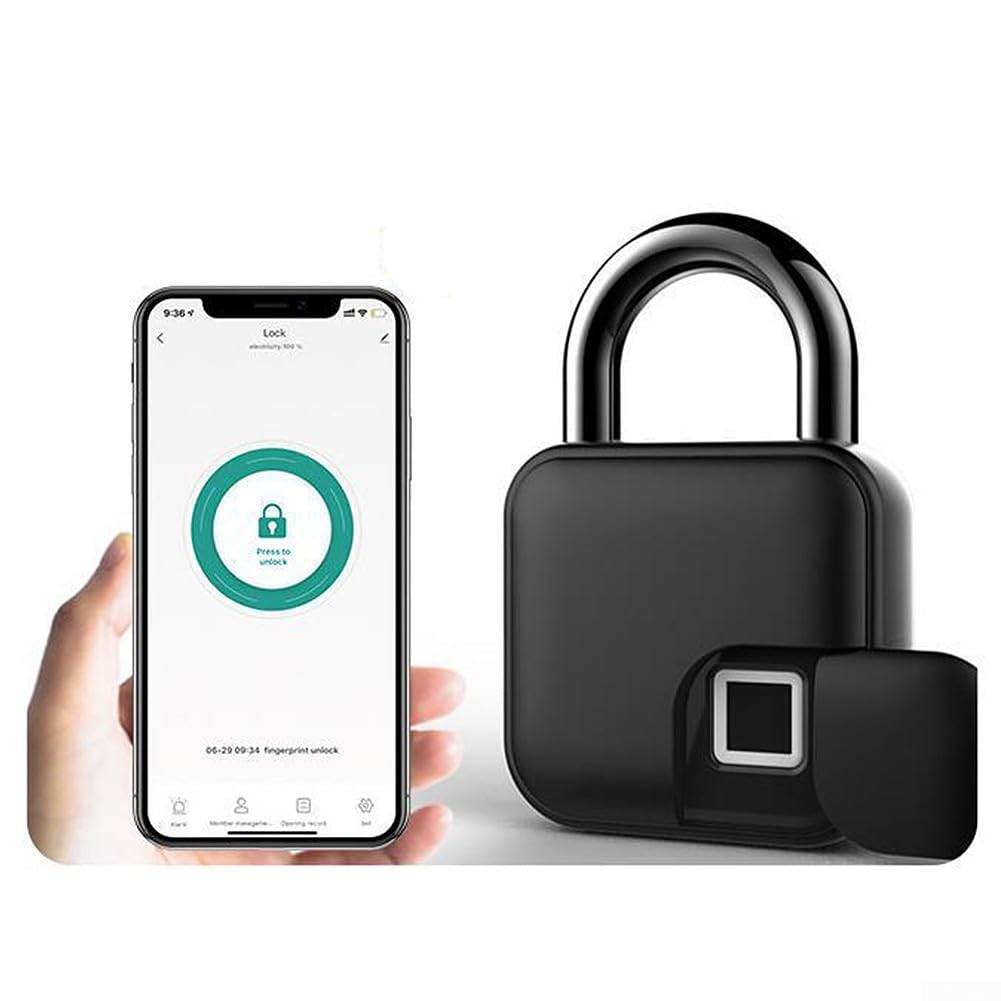 Candado de huellas dactilares, cerradura de seguridad inteligente sin llave, funda de viaje, cerradura biométrica de seguridad con detección de dedos (huellas dactilares inteligentes para TUYA)