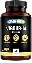 Vigour-M Herbal Supplement Capsules, 60 Count, with Ashwagandha, Shilajit, Kaunch Seed for Strength and Stamina (Pack of 1)