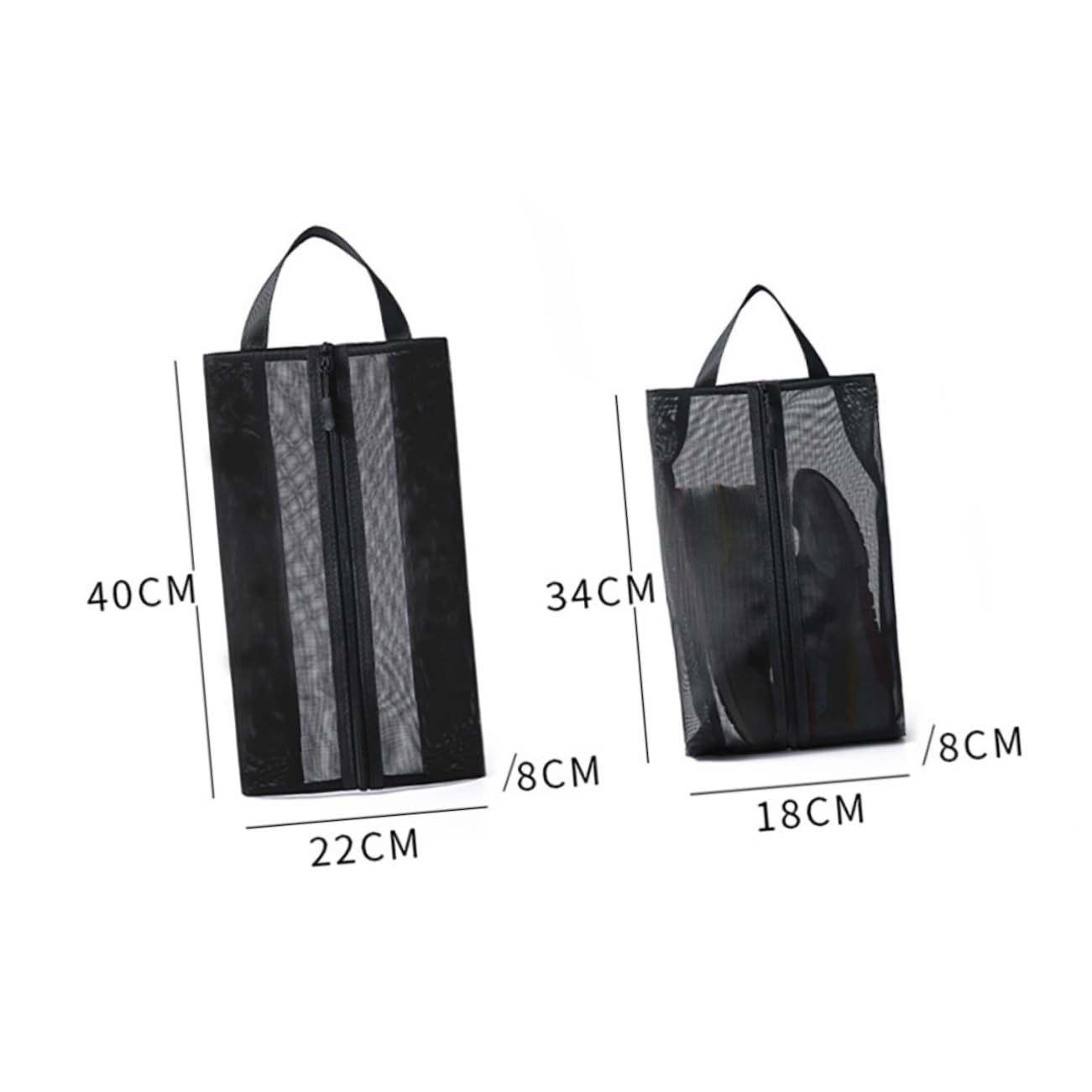 LIFKOME 3er-Set Schuh-Tragetasche Für Damen Tragbar Netz-Aufbewahrungstasche Reisezubehör Für Schuhe Handtasche 2 Stück X 3