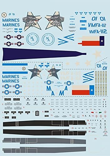 Print Scale 72-434 - 1/72 F-18 Hornet Part 4, Decal for Plastic Model kit