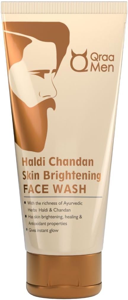 Haldi Chandan Skin Brightening Face wash for Men| With Sandalwood and Turmeric Extracts | Paraben & Colorant Free | 100g