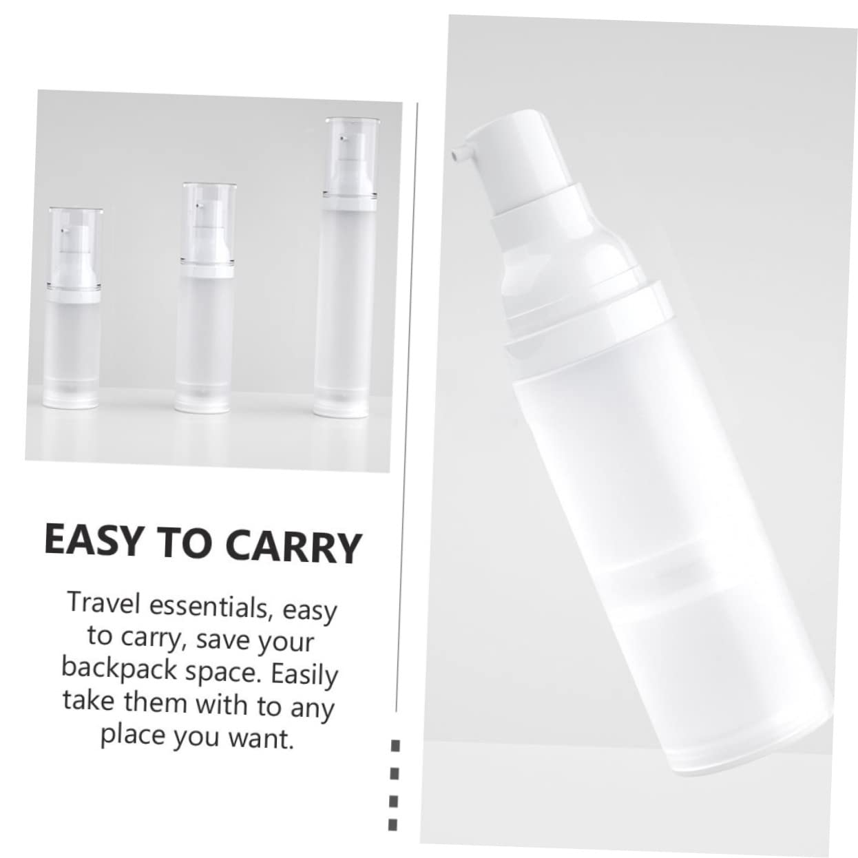 POPETPOP 12piezas Botellas De Dispensador Cosmético Vacías De Botellas De Loción Mate Viaje Diseño Prueba De Fugas Para Cuidado Piel y Cosméticos