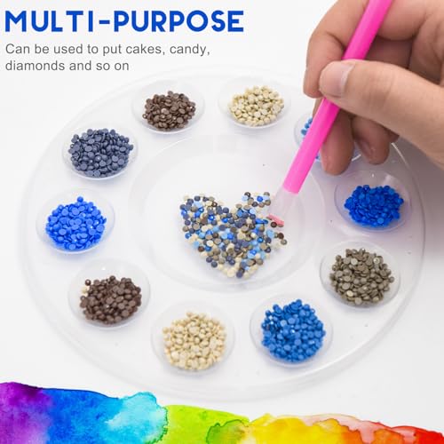 Image of Hulameda 40pcs Clear Art Paint Tray Palette for Kids or Pupils to Painting | Plastic Pallet for DIY Craft,Play Party at Home,Kindergarten or School