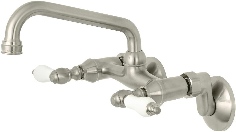 Kingston Brass KS513SN Kingston Kitchen Faucet, 6.94 x 4.88 x 2.75, Brushed Nickel