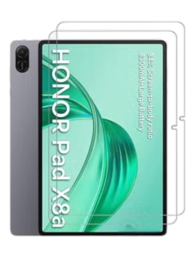 Honor Pad X8a Screen Protector, Tempered Glass, 2-Pack, Clear, High Transparency
