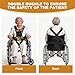 MDSTOP Wheelchair Harness for Adults, Anti-Slip Wheelchair Safety Belt, Safety Belt for Elderly, Adjustable Secure Buckle, Torso Support Vest Restraint for Patient, Disabled, Paralyzed (Cyan)