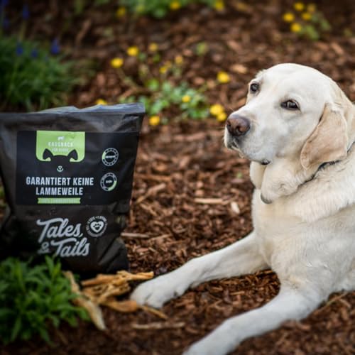 Tales&Tails - Garantiert Keine Lammeweile - 100% Lammkopfhaut - Kauartikel für Hunde - 500g