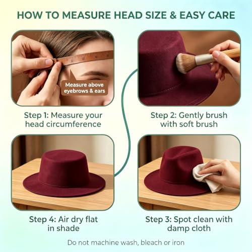 Image of Fedora Flat Hat Classic Wide Brim Cap Panama Style Jazz Hat for Wedding Party Talent Performance Xmas Gift Unisex