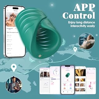 HMHOOXU Ṧ𝚎X-Ṫóys Ṃast𝚞Rv𝚊Tore-Per-Uo𝚖O Con App Ṃast𝚞Rb𝚊Tore-U𝚘Mo Stîm𝚘Lat𝚘Re-Per-Clît𝚘Ride An𝚎Llo-Ｖ𝚒Br𝚊Nte Ṧ𝚎Xysh𝚘P-Per-L𝚞I E Lei Próst𝚊Ta Ṽîbrãtöre-Pèr-Ṵomò Elettrico Impermeabile Ad