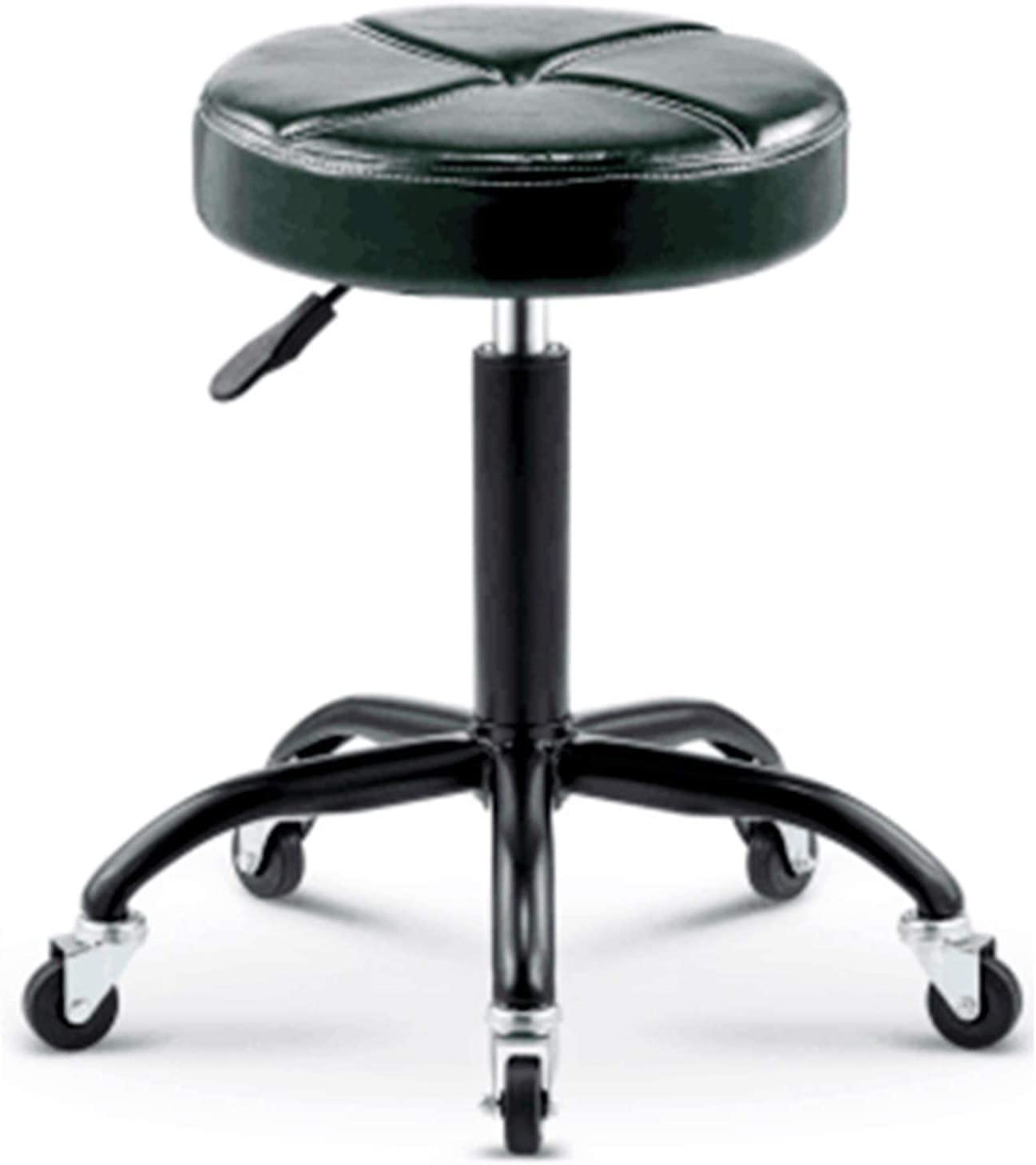 Tabouret roulant rond réglable en hauteur RWRAPS 32x55cm avec roulettes nylon