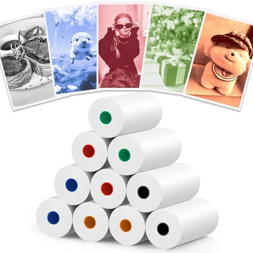 Papier pour appareil photo d'enfant MIARALA : 10 rouleaux HD en 5 couleurs