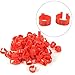 Yosoo 100PCS/Bag 16MM 001-100 Numbered Plastic Poultry Chickens Ducks Goose Leg Bands Leg Rings (Red)