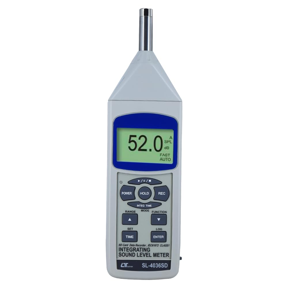 *Envío el mismo día* Sonómetro portátil en tiempo real de clase 1 (rango: 30 dB a 130 dB) para ruido industrial, tráfico, teatros y control de contaminación acústica | Modelo: SL-4036SD