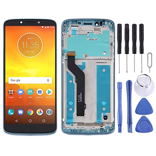KONGXIPANSPARE A estrenar Pantalla LCD y digitalizador Asamblea Completa con el Marco para Motorola Moto E5 Plus (Color : Blue)