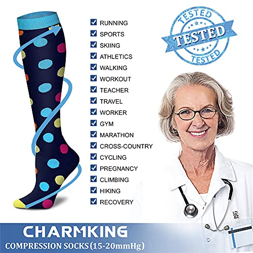 Image of Copper Compression Socks (3 Pairs), 15-20 mmhg is BEST Athletic & Medical for Men & Women, Running, Flight, Travel, Nurses - Boost Performance, Blood Circulation & Recovery