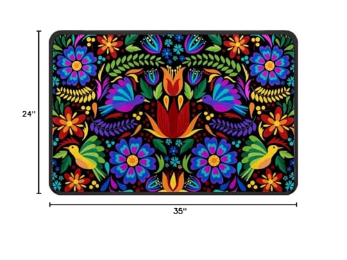 Tapete Floral con Pájaros Mexicanos 35'' x 24'' miniatura 2